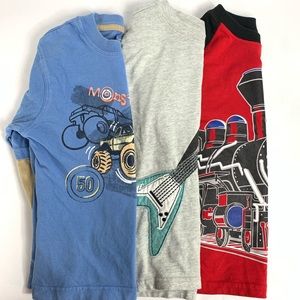 🍂3 LOT Boys Long Sleeve Shirts (b19)